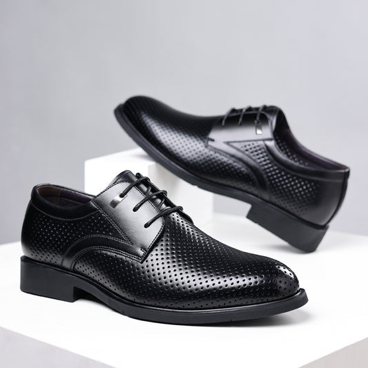 Men's Summer Business Formal Wear Breathable Hollow British Height Increasing Sandals