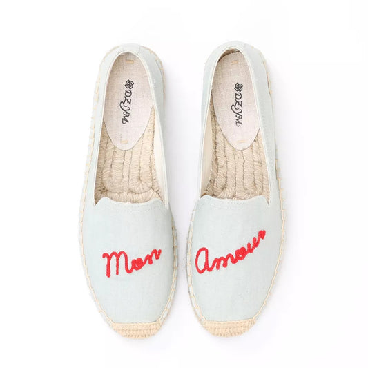 Solid Color Fisherman Linen Breathable Flat Canvas Shoes