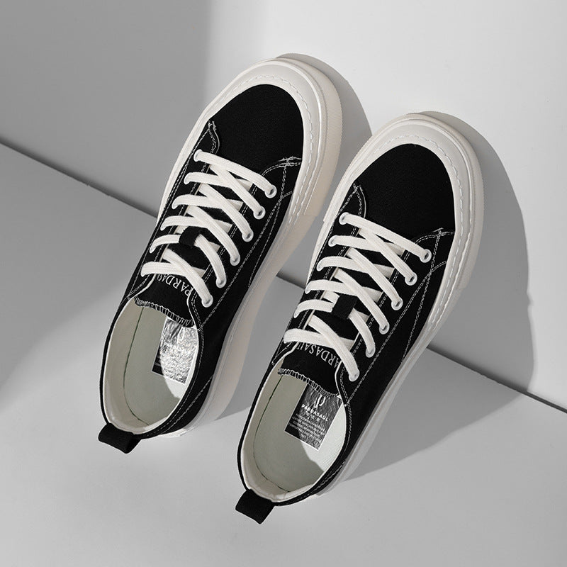 Men's Summer Thick Bottom Hight Increasing Board Trendy Canvas Shoes