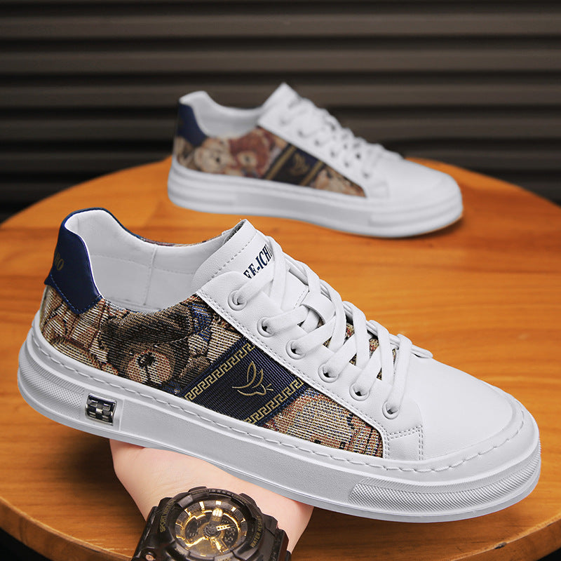 Men's Breathable Low Top Cloth Green Fashion Sneakers