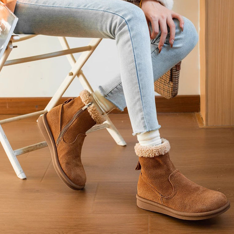 Women's Genuine Retro Fluffy Thick Bottom Plus Boots