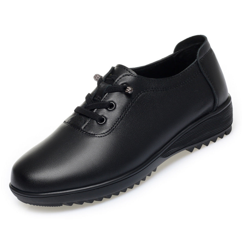Women's Spring Single Low Wedge Short Mother Women's Shoes