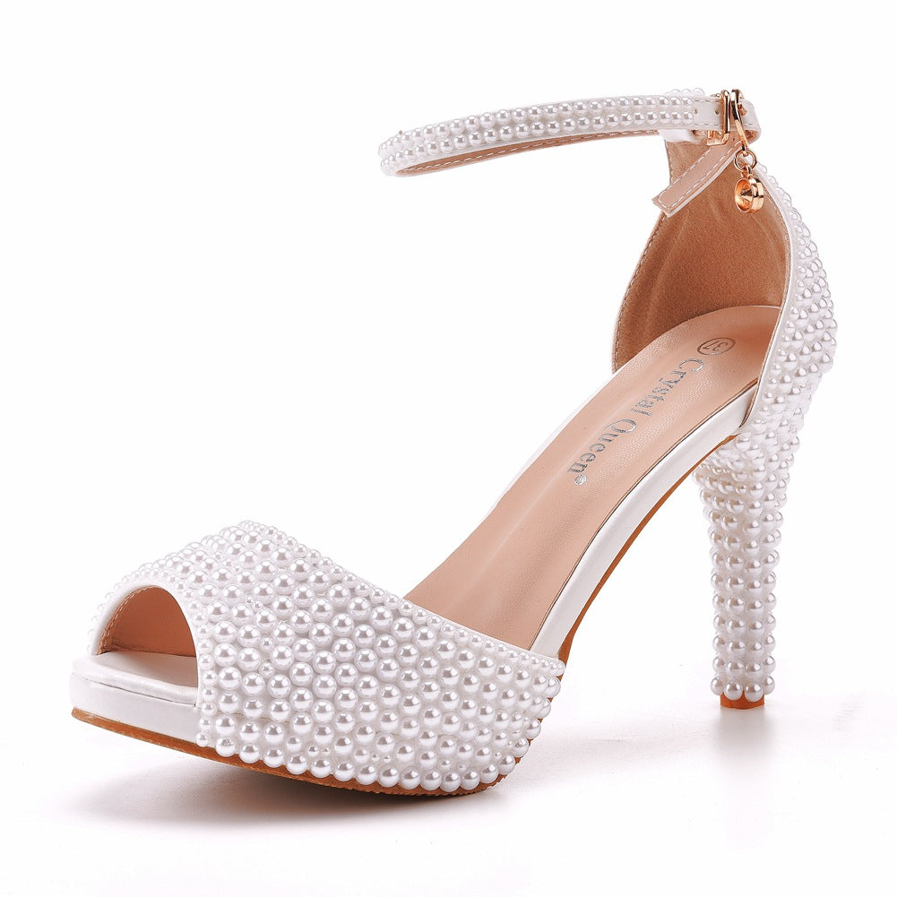 Plus Size High-heeled Platform Stiletto Stringed Women's Shoes