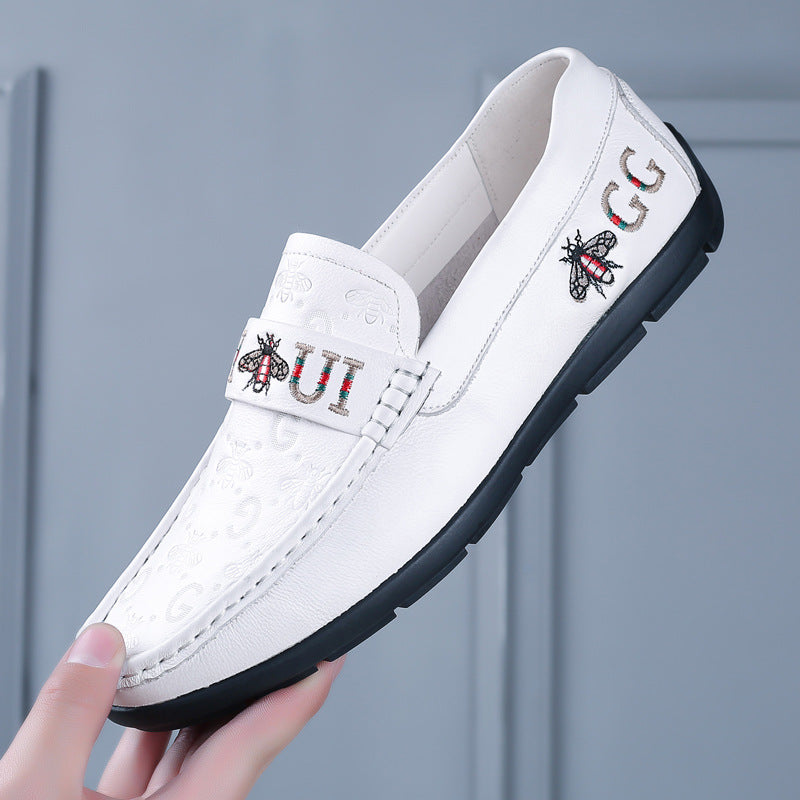 Men's First Layer Cowhide Slip-on Breathable Loafers