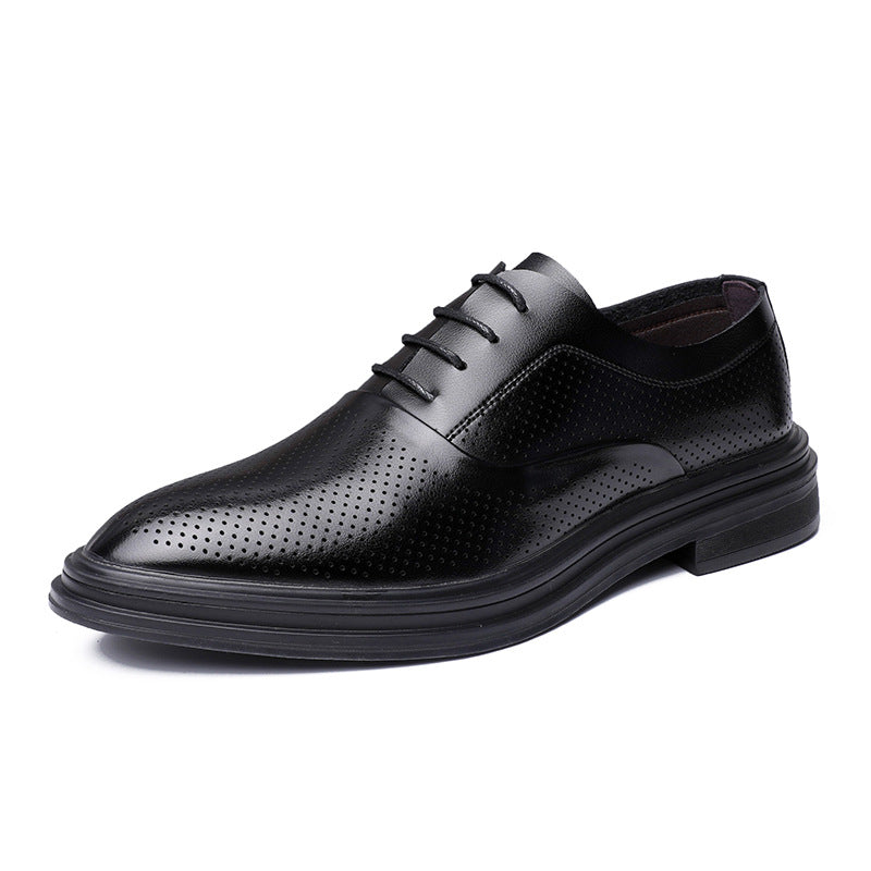 Men's Hollow Business Formal British Style Comfortable Leather Shoes