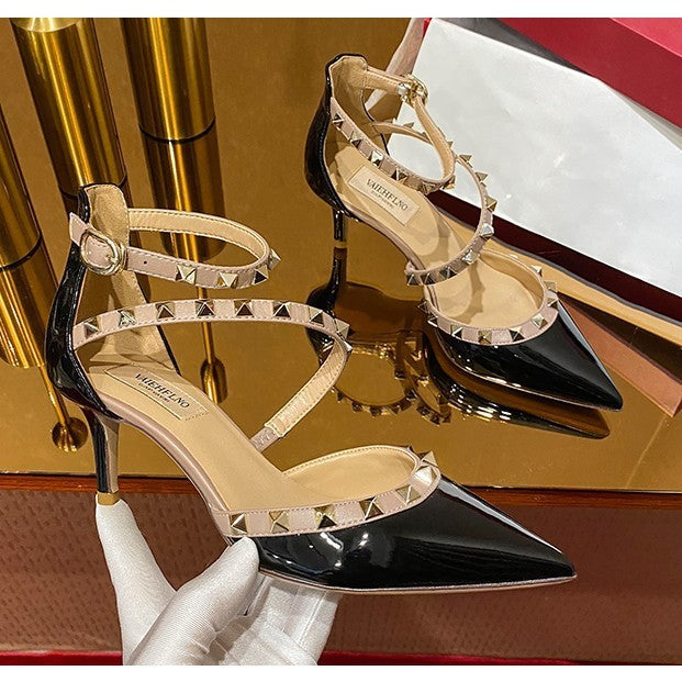 Women's Rivet High Summer Mid Closed Toe Casual Shoes