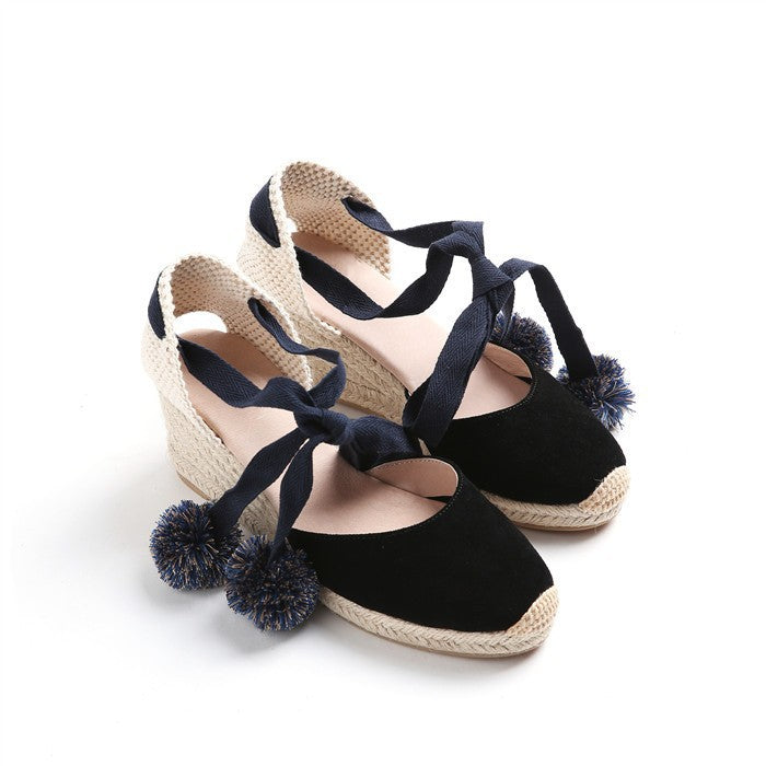 Women's Fisherman Closed Toe Platform Straw Woven Sandals