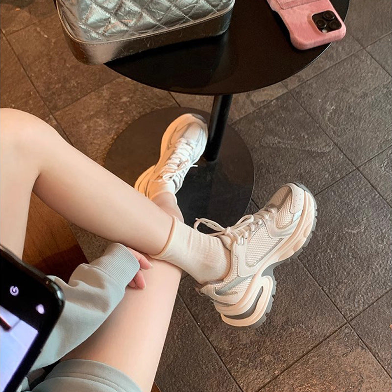 Platform Height Increasing Breathable Sports Style Sneakers