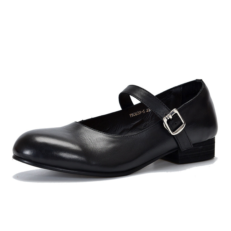 Women's Price Washed Calf Round Toe Mary Jane Women's Shoes