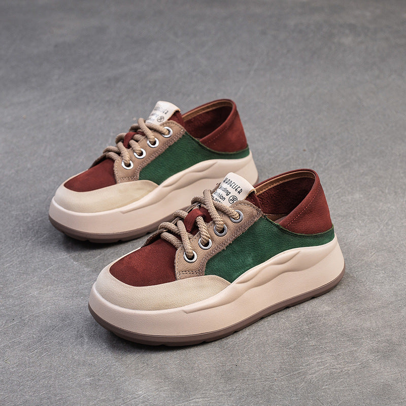 Women's Shu Autumn Color Matching Fashion Pumps Casual Shoes