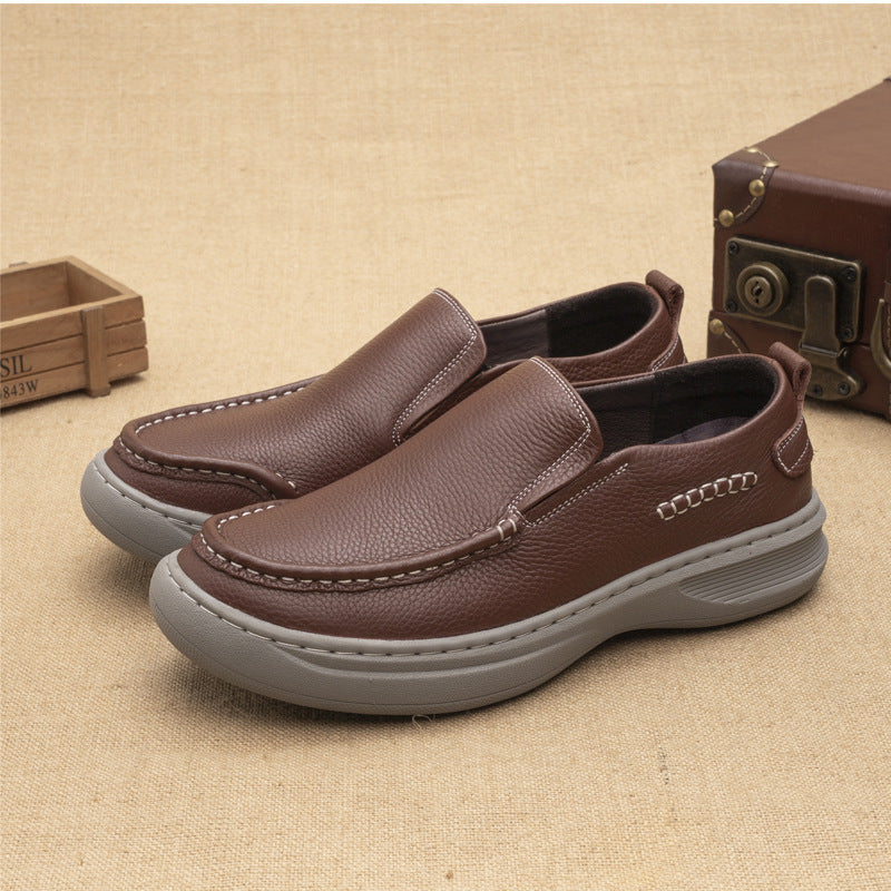 Men's Autumn Genuine Comfortable Slip-on Soft Men's Casual Leather Shoes