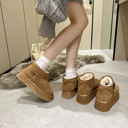 Women's Thickening Thermal Cotton Winter Height Increasing Mini Snow Boots