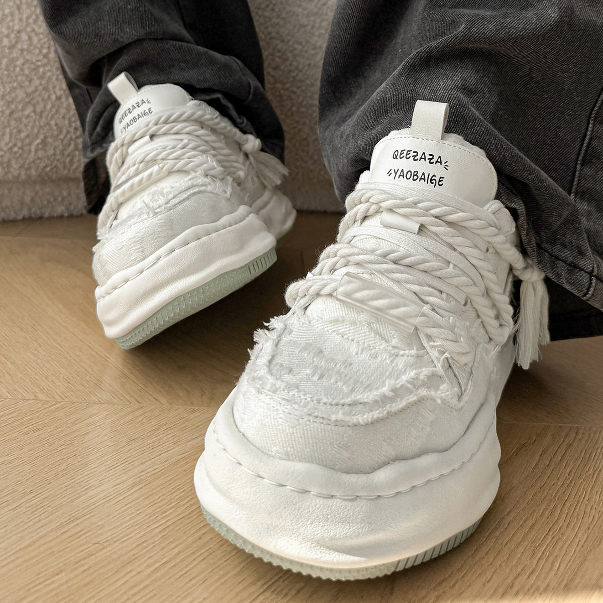 Men's Increasing Insole Design Dirty Thick Bottom Men's Shoes