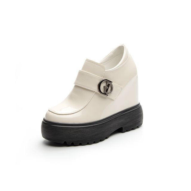 Women's Height Increasing Insole Muffin Platform British Loafers