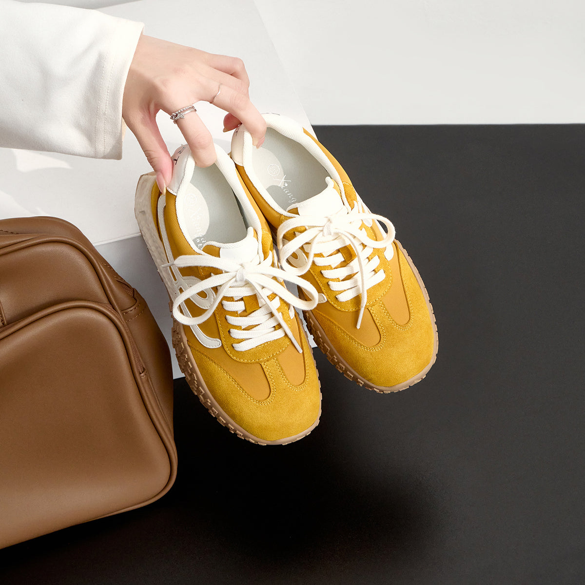 Women's Height Increasing Insole German Training Small Size Thick Bottom Color Women's Casual Shoes