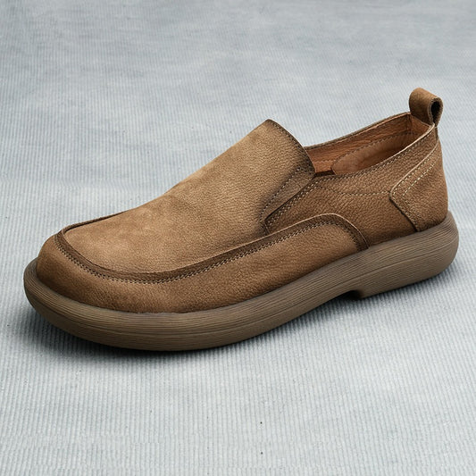 Men's Slip-on First Layer Cowhide Comfortable Breathable Loafers