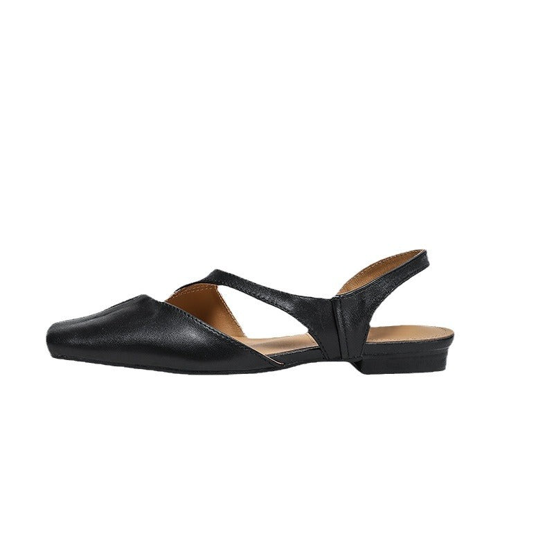 Women's Sheepskin Design Sense Niche French Style Retro Flat Women's Shoes