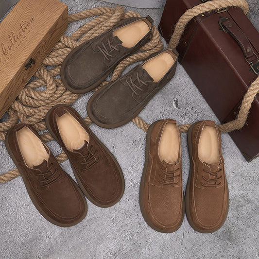 Men's Lining Rubber Sole Optional Comfortable Long-time Leather Shoes