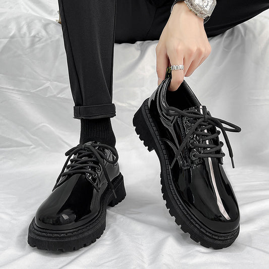 Men's Business British Style Derby Autumn Big Toe Fashion Raise Leather Shoes