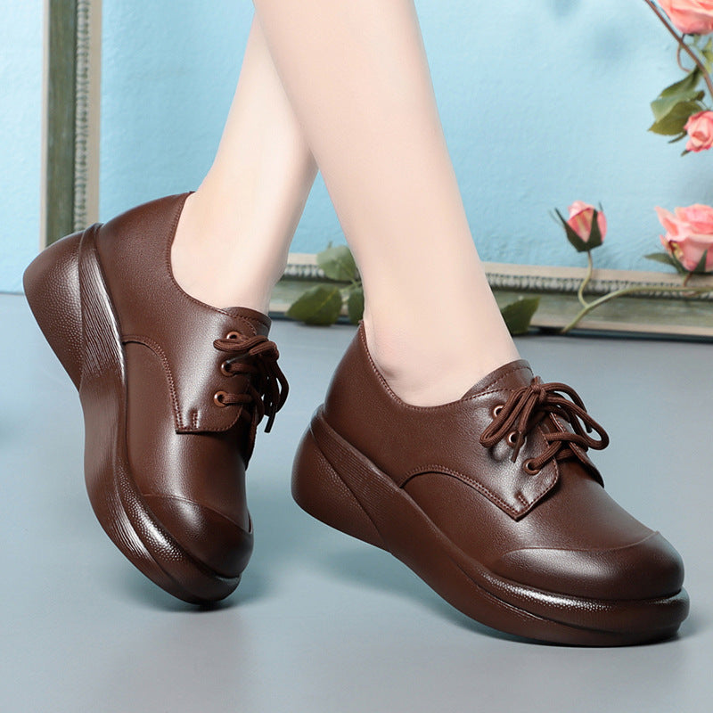 Comfortable Soft Bottom Retro Mom Round Casual Shoes