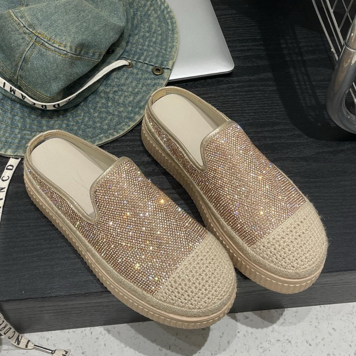 Women's Fisherman Summer Rich Shiny Noble Temperament Slippers