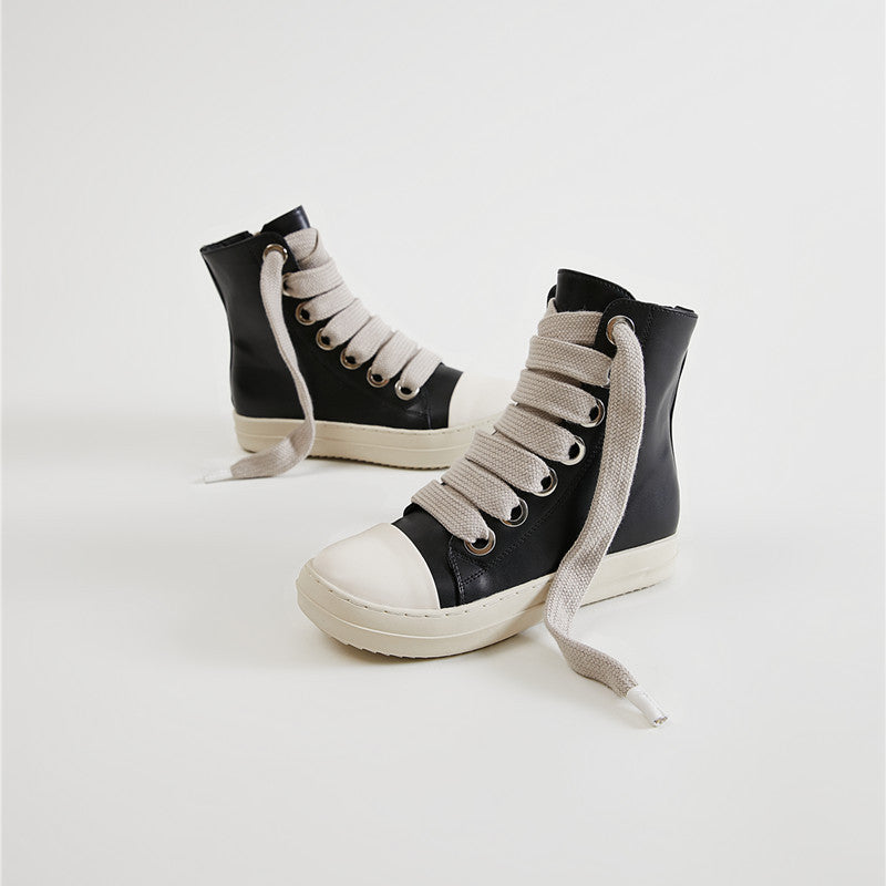 Women's & Men's Thick Shoelace Big Eyelet Couple Casual Shoes