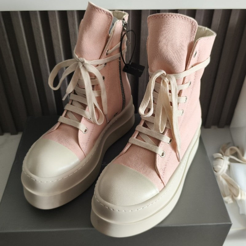 Women's Cloth Fashion Platform Height Increasing Street Canvas Shoes
