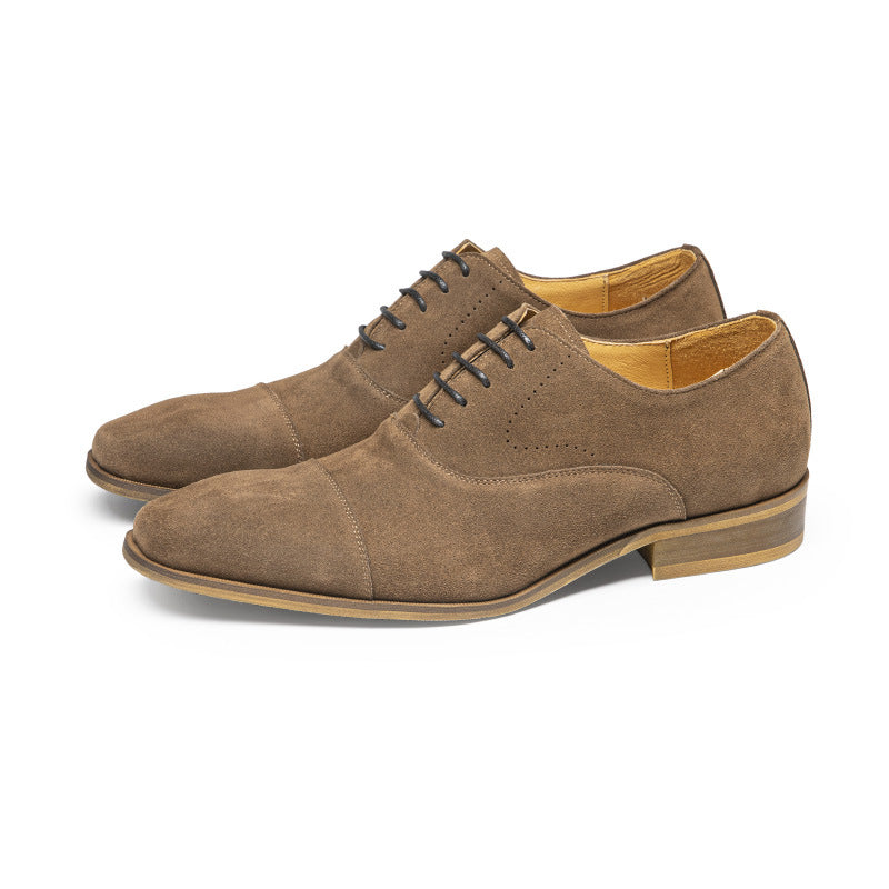Men's Delivery Within Hours Matte Cowhide Business Formal Leather Shoes