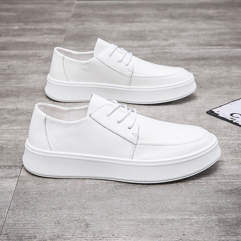 Men's Thin Breathable White Versatile Solid Color Casual Shoes