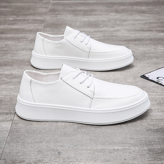 Men's Thin Breathable White Versatile Solid Color Casual Shoes
