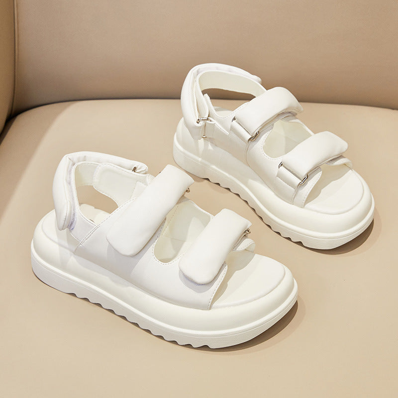 Women's Style Platform Muffin Roman Flat Soft Sandals