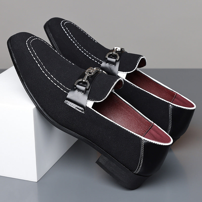 Men's British Style Leisure Trend Versatile Slip-on Men's Business Leather Shoes