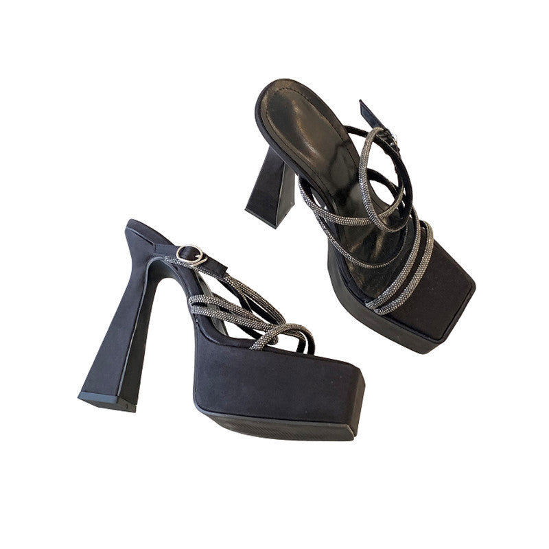 Women's High Sexy Cross Sling Model Auto Heels