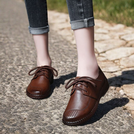 Women's Cowhide Soft Genuine Bottom Comfortable Pumps Casual Shoes
