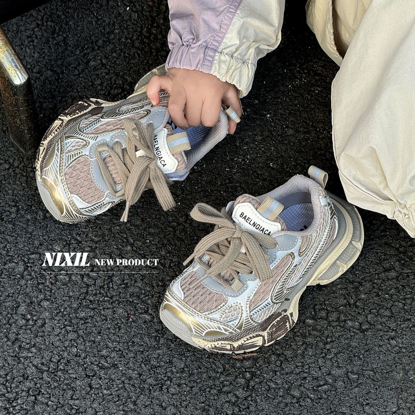 Children's Dad Spring Trendy Boys Fashionable Brushed Kid's Sneakers