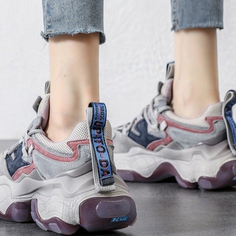 Women's Goods Frosted Retro Daddy Spring Thick Sneakers