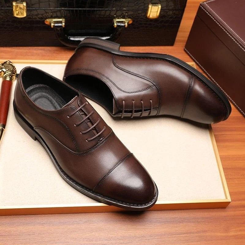 Men's Oxford Comfortable Formal Genuine Three Joint Leather Shoes