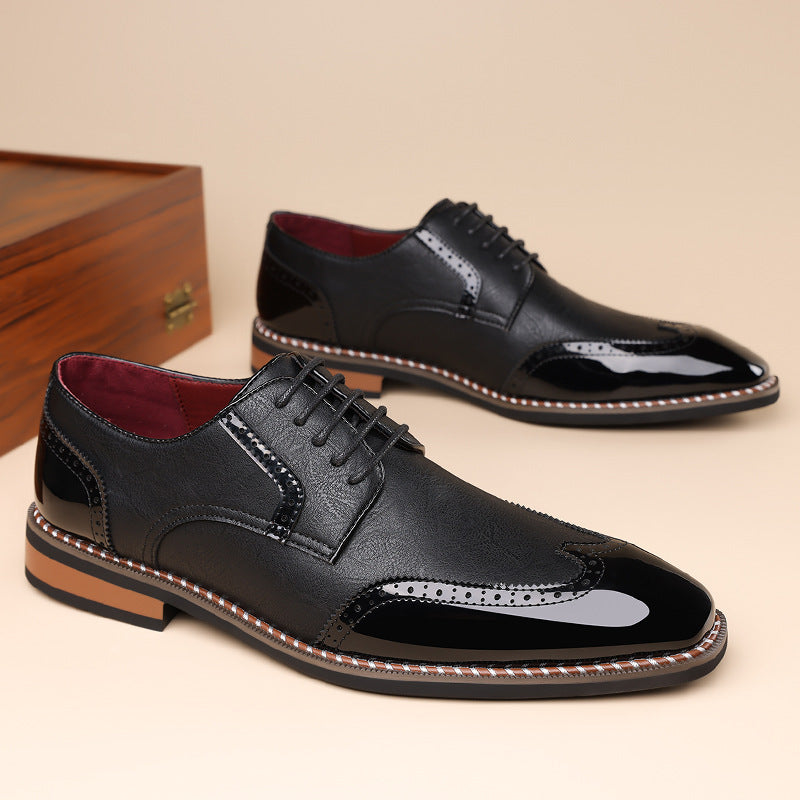 Popular Men's Comfortable Breathable Trendy Pointed Leather Shoes