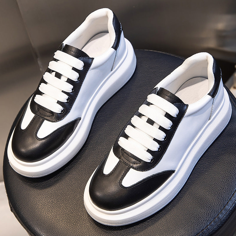 Women's & Men's Layer Cowhide Easy Wear Spring Sports Casual Shoes