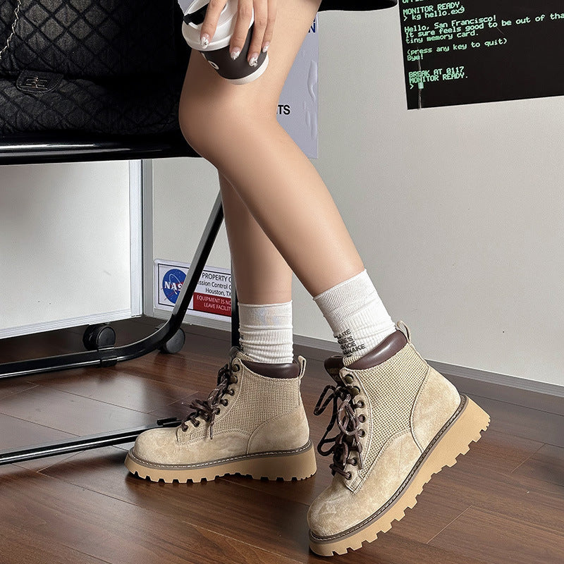 Women's Mom British Style Fashionable Short Booties Boots
