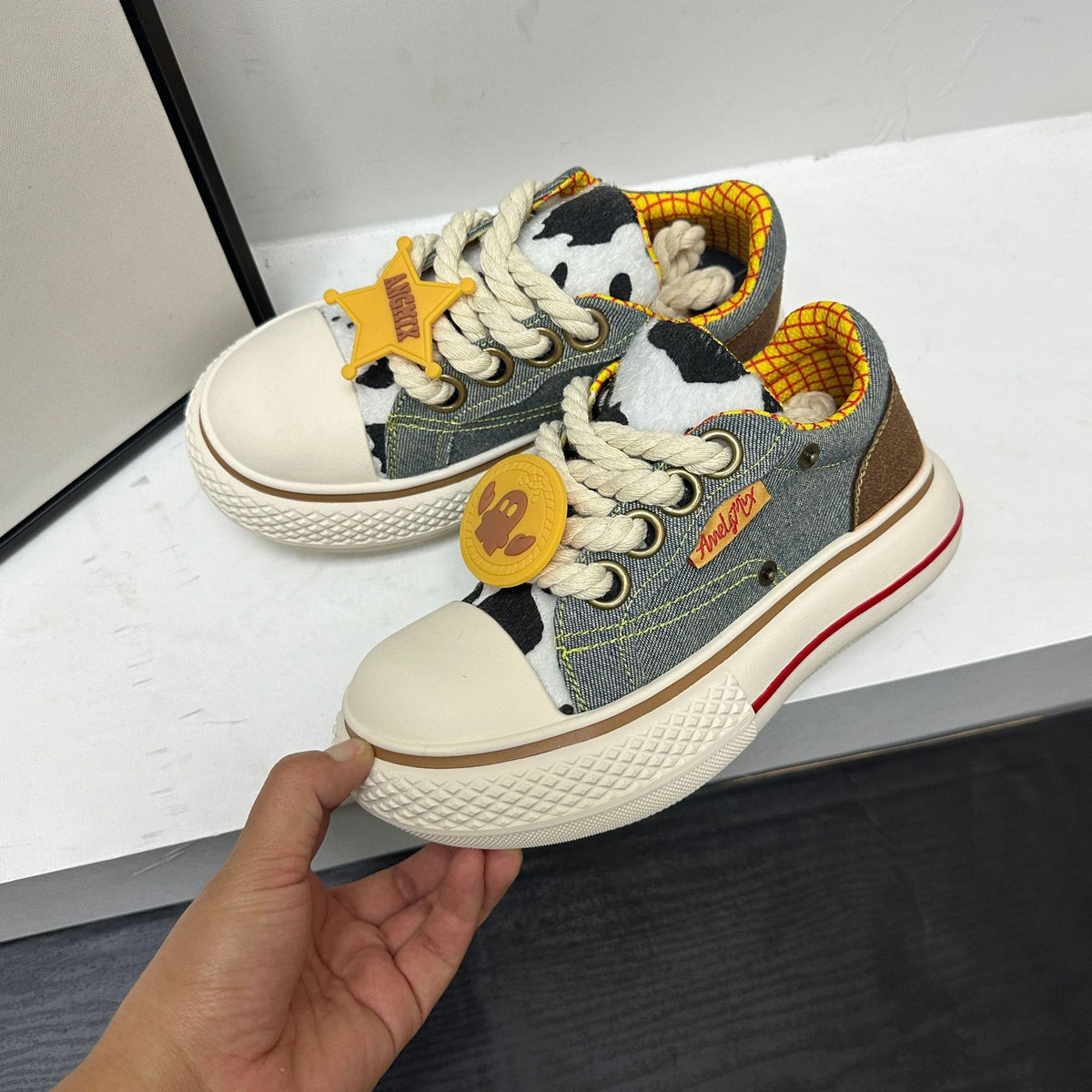 Men's & Women's National Fashion Big Head Mickey Versatile Ugly Cute Women's Casual Shoes