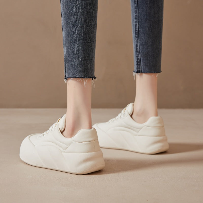 Women's & Men's White Big Toe Design Pumps Sports Sneakers