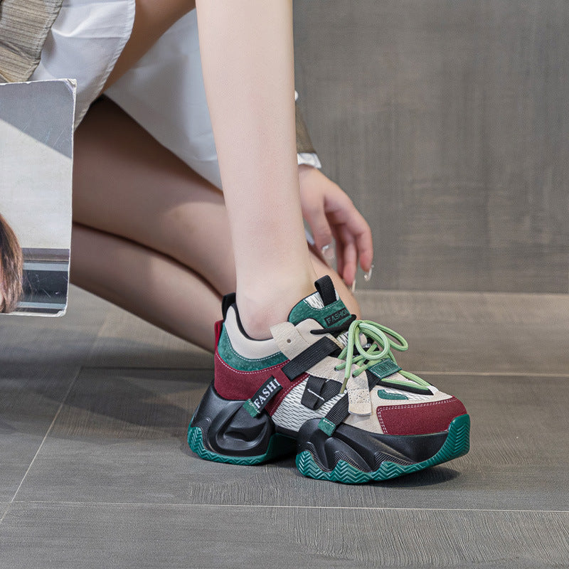 Women's Autumn Platform Height Increasing Insole Sports Women's Shoes