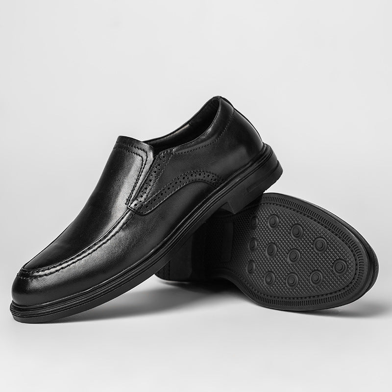 Men's Business Formal Wear Handmade Genuine Slip-on Leather Shoes