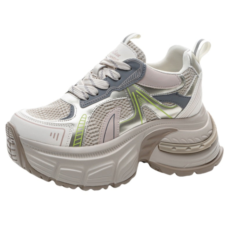 Women's Platform Dad Spring Breathable Increased Muffin Sneakers