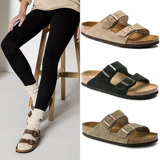 Quick Hair Two-word Genuine Cork Outdoor Sandals