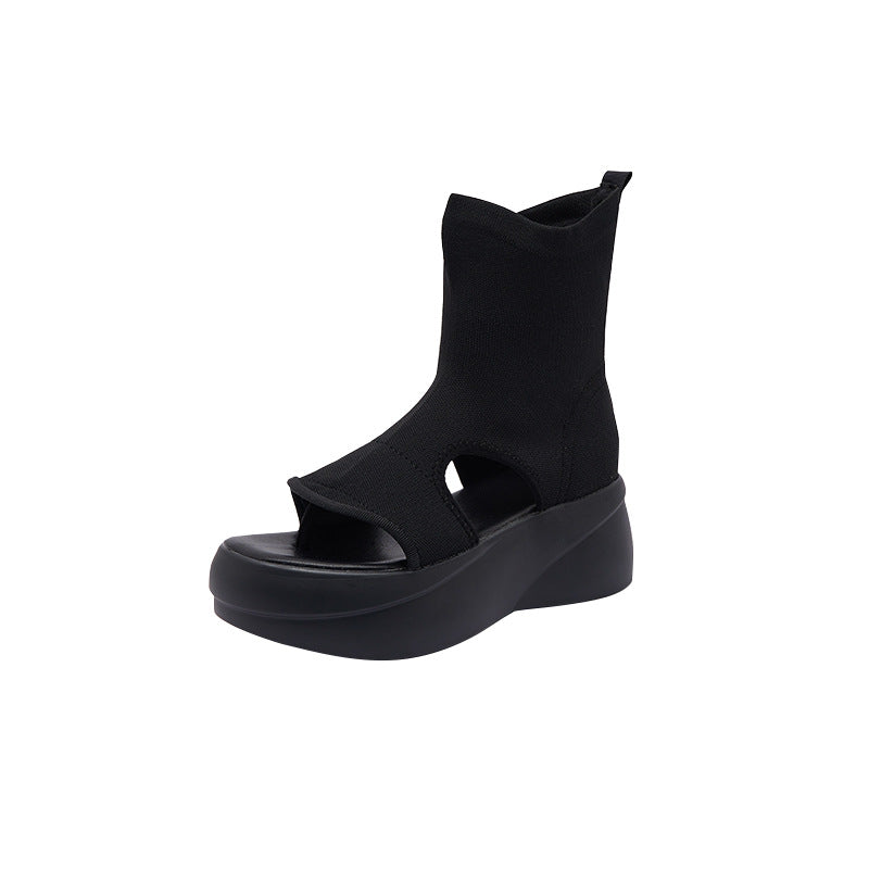 Women's Muffin Open Toe Small Extra Black Sandals