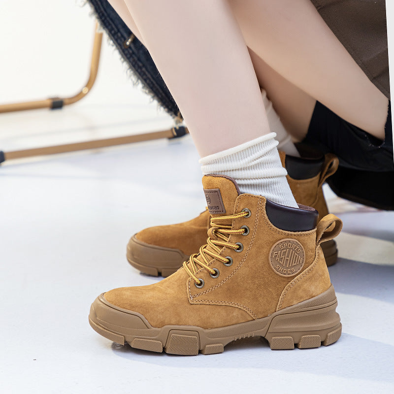 Women's & Men's Motorcycle Outdoor Martin For Hidden Platform Ankle Boots