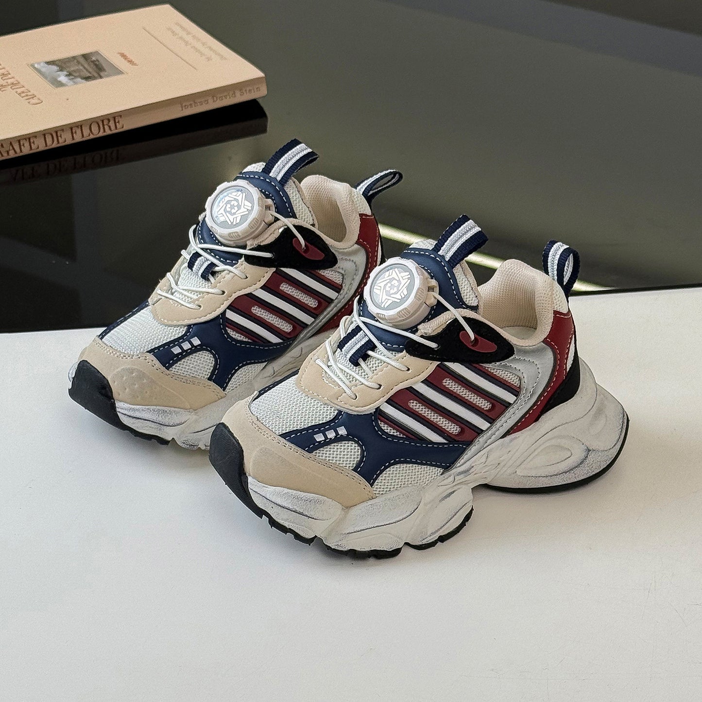 Children's Rotating Buckle Spring Fashion Clunky Lightweight Kid's Sneakers
