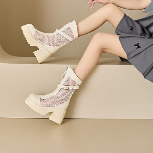 Women's Height Increasing Little Princess Cm Muffin Chunky Platform Heels